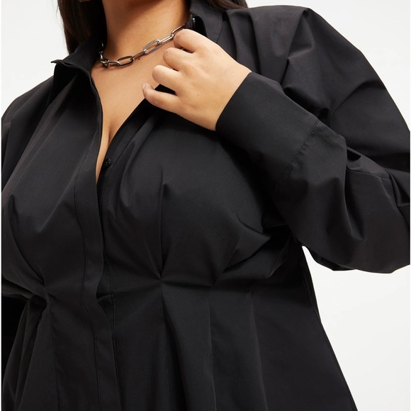 NWT GOOD AMERICAN DART POPLIN SHIRT - Picture 2 of 9